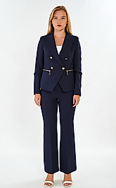 Fermuar ve Düğme Detaylı 2’li Kadın Takım 38-44 Beden 1 Seri